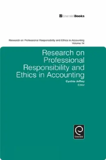 Cover of Research on Professional Responsibility and Ethics in Accounting