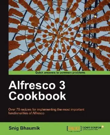 Cover of Alfresco 3 Cookbook