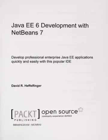 Cover of Java Ee 6 Development with Netbeans 7