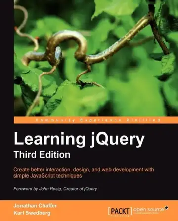 Cover of Learning Jquery, Third Edition