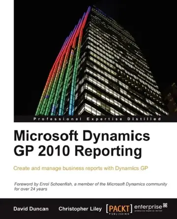 Cover of Microsoft Dynamics GP 2010 Reporting