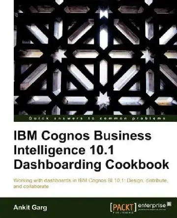Cover of IBM Cognos Business Intelligence 10.1 Dashboarding Cookbook