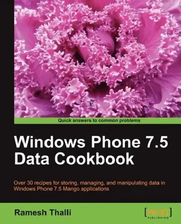 Cover of Windows Phone 7.5 Data Cookbook