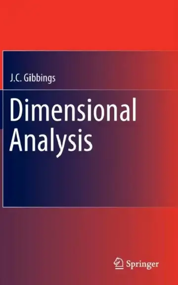 Cover of Dimensional Analysis