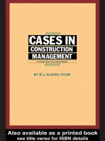 Cover of Cases in Construction Management