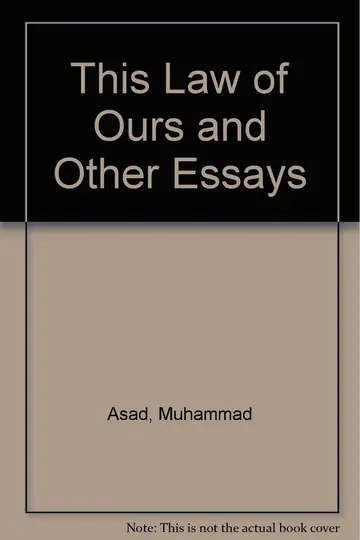 Cover of This Law of Ours and Other Essays