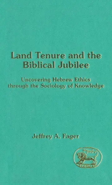Cover of Land Tenure and the Biblical Jubilee