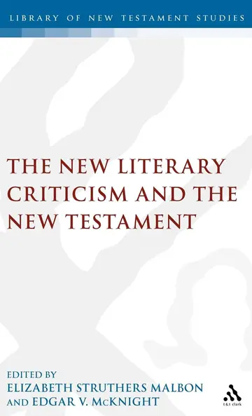 Cover of The New Literary Criticism and the New Testament
