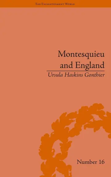 Cover of Montesquieu and England