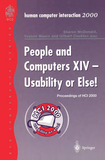 Cover of People and Computers XIV ― Usability or Else!