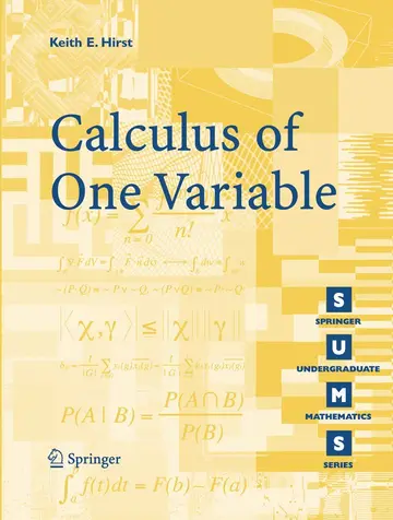Cover of Calculus of One Variable
