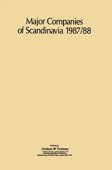 Cover of Major Companies of Scandinavia 1987/88