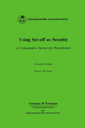 Cover of Using Set-Off as Security