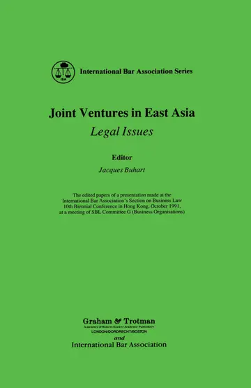 Cover of Joint Ventures in East Asia