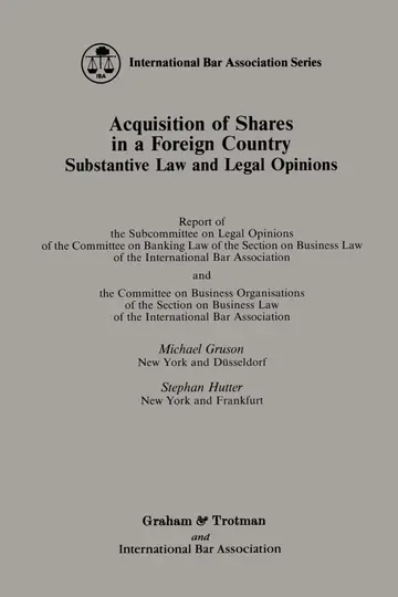 Cover of Acquisition of Shares in a Foreign Country
