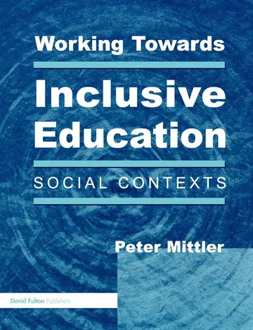 Cover of Working Towards Inclusive Education