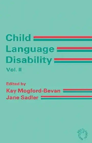 Cover of Child Language Disability Vol.2