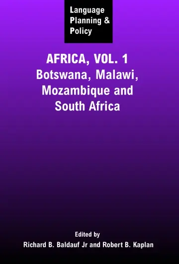 Cover of Language Planning and Policy in Africa, Vol 1