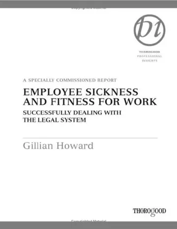 Cover of Employee Sickness and Fitness for Work
