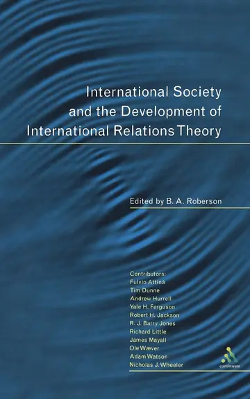 Cover of International Society and the Development of International Relations Theory