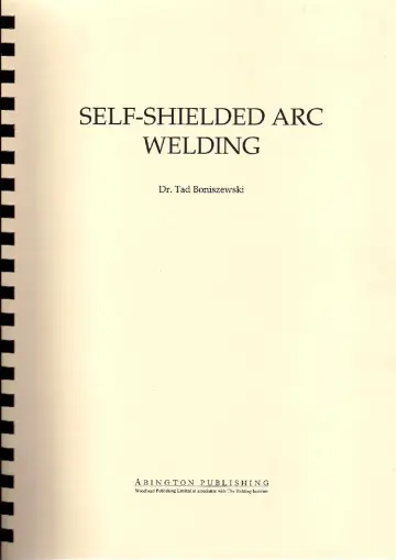 Cover of Self-Shielded Arc Welding