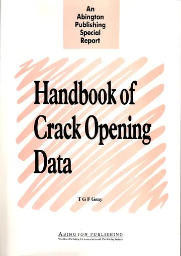 Cover of Handbook of Crack Opening Data