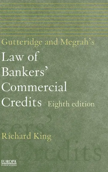 Cover of Gutteridge & Megrah's Law of Bankers' Commercial Credits