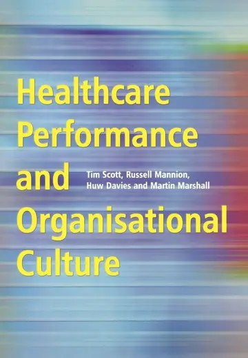 Cover of Healthcare Performance and Organisational Culture