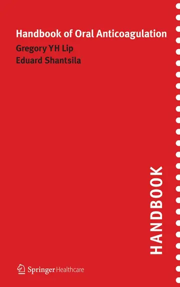 Cover of Handbook of Oral Anticoagulation