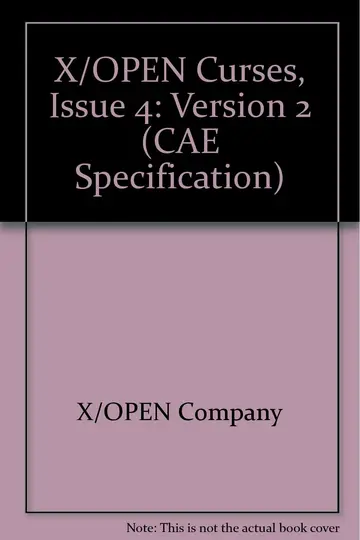 Cover of X/OPEN Curses, Issue 4