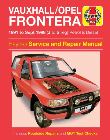 Cover of Vauxhall/Opel Frontera Petrol & Diesel (91 - Sept 98) J to S