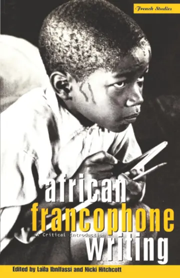 Cover of African Francophone Writing