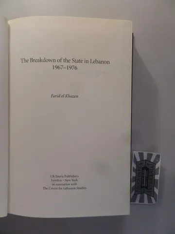 Cover of The Breakdown of the State in Lebanon