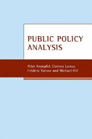 Cover of Public Policy Analysis
