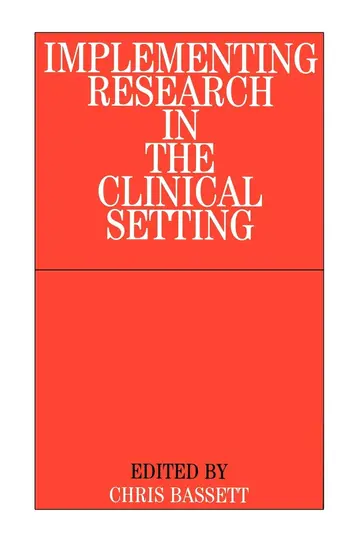 Cover of Implementing Research in the Clinical Setting