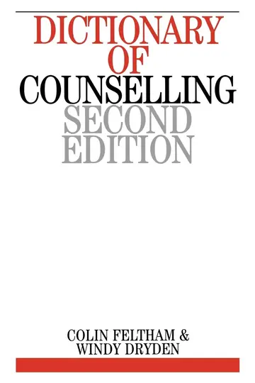 Cover of Dictionary of Counselling