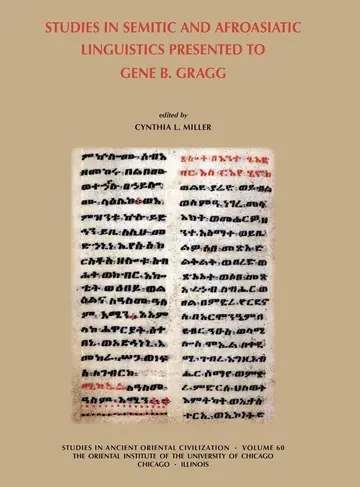 Cover of Studies in Semitic and Afroasiatic Linguistics Presented to Gene B. Gragg