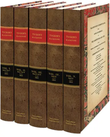 Cover of Blackstone's Commentaries