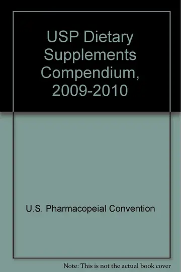 Cover of USP Dietary Supplements Compendium 2009-2010