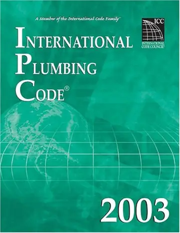 Cover of International Plumbing Code 2003