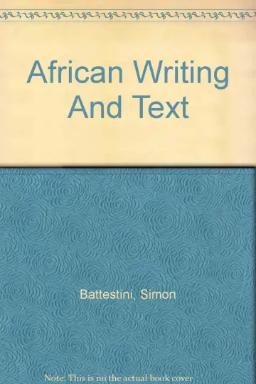 Cover of African Writing and Text