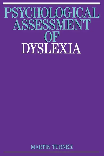 Cover of Psychological Assessment of Dyslexia