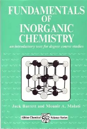 Cover of Fundamentals of Inorganic Chemistry