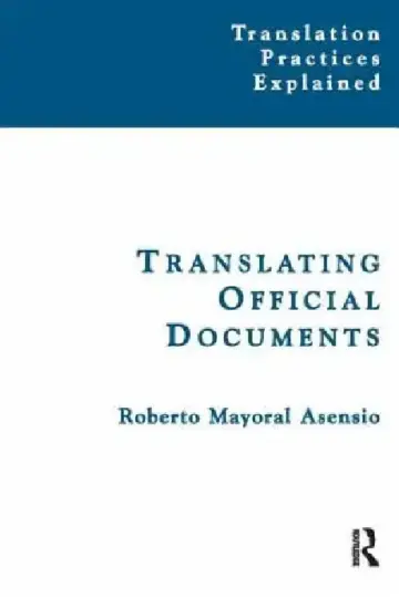Cover of Translating Official Documents