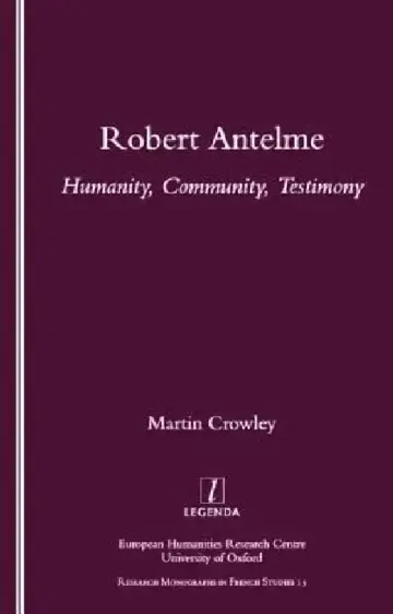 Cover of Robert Antelme
