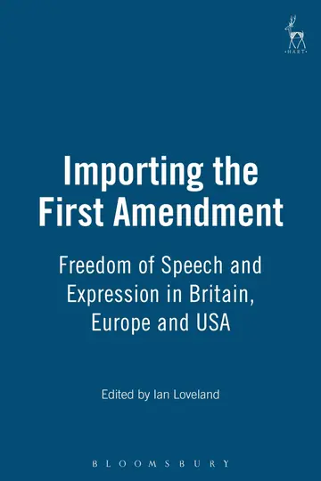Cover of Importing the First Amendment