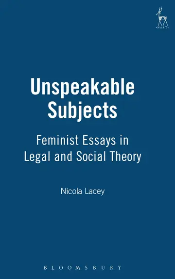 Cover of Unspeakable Subjects