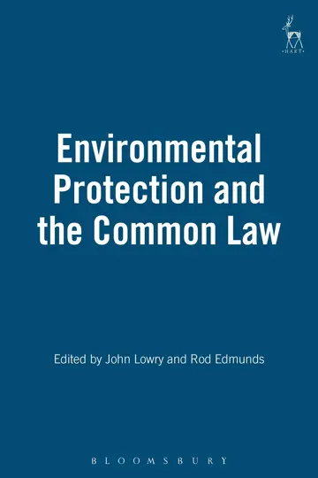 Cover of Environmental Protection and the Common Law