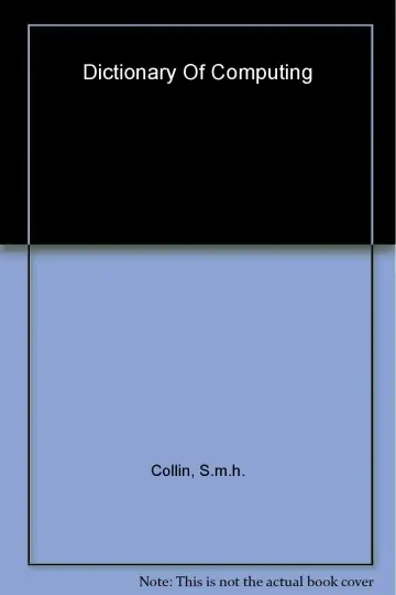 Cover of Dictionary of Computing