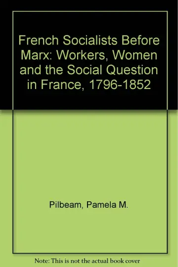 Cover of French Socialists Before Marx